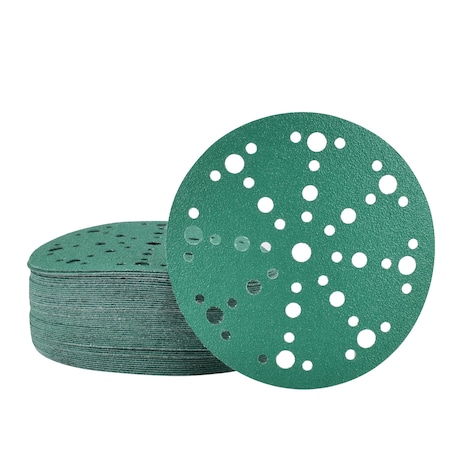 Legit Grit 6 inch Sand paper Disc, 49-Hole, 80 Grit, 50PK LG6-4980-50